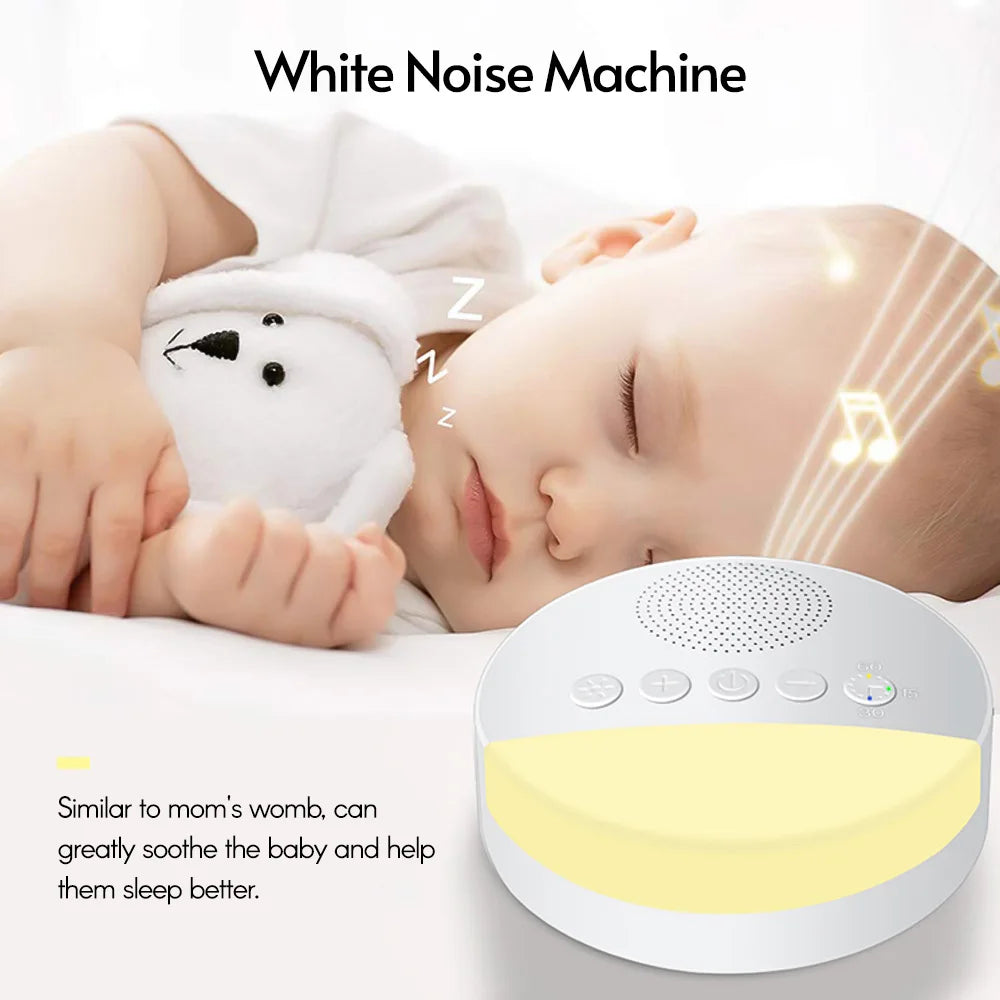 Baby White Noise Machine With Night Light Timer