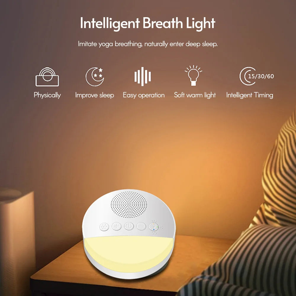 Baby White Noise Machine With Night Light Timer
