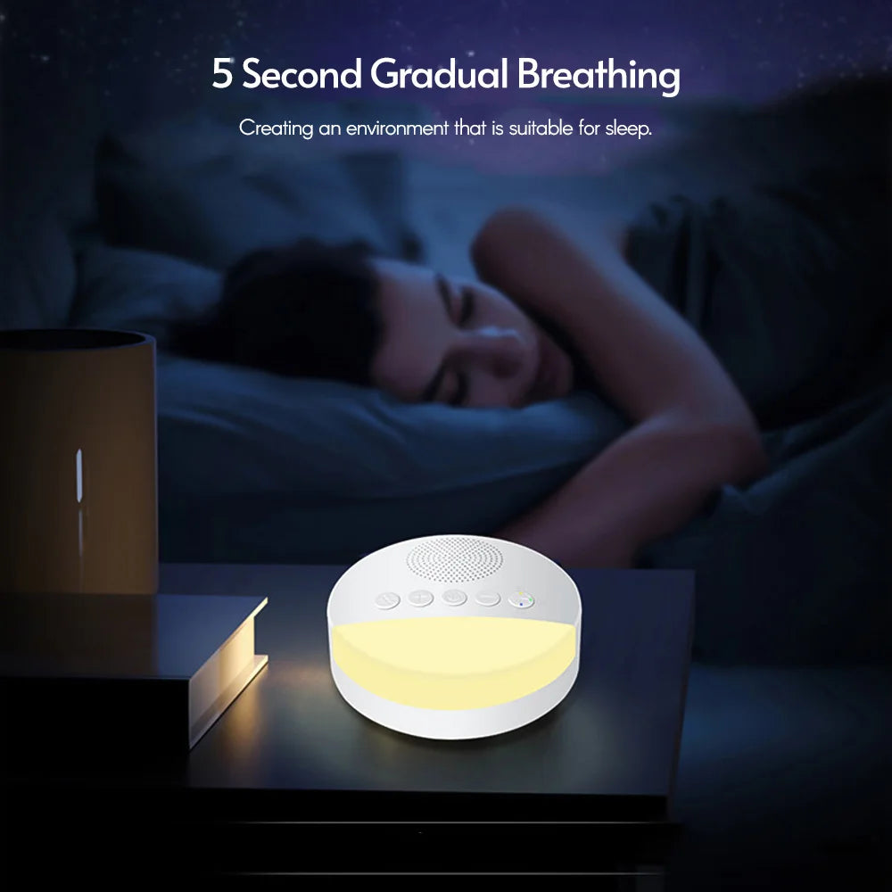 Baby White Noise Machine With Night Light Timer